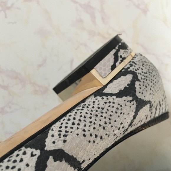Casso Vito Snakeskin Mirrored Heel Pointy Flats 36 - Picture 11 of 12